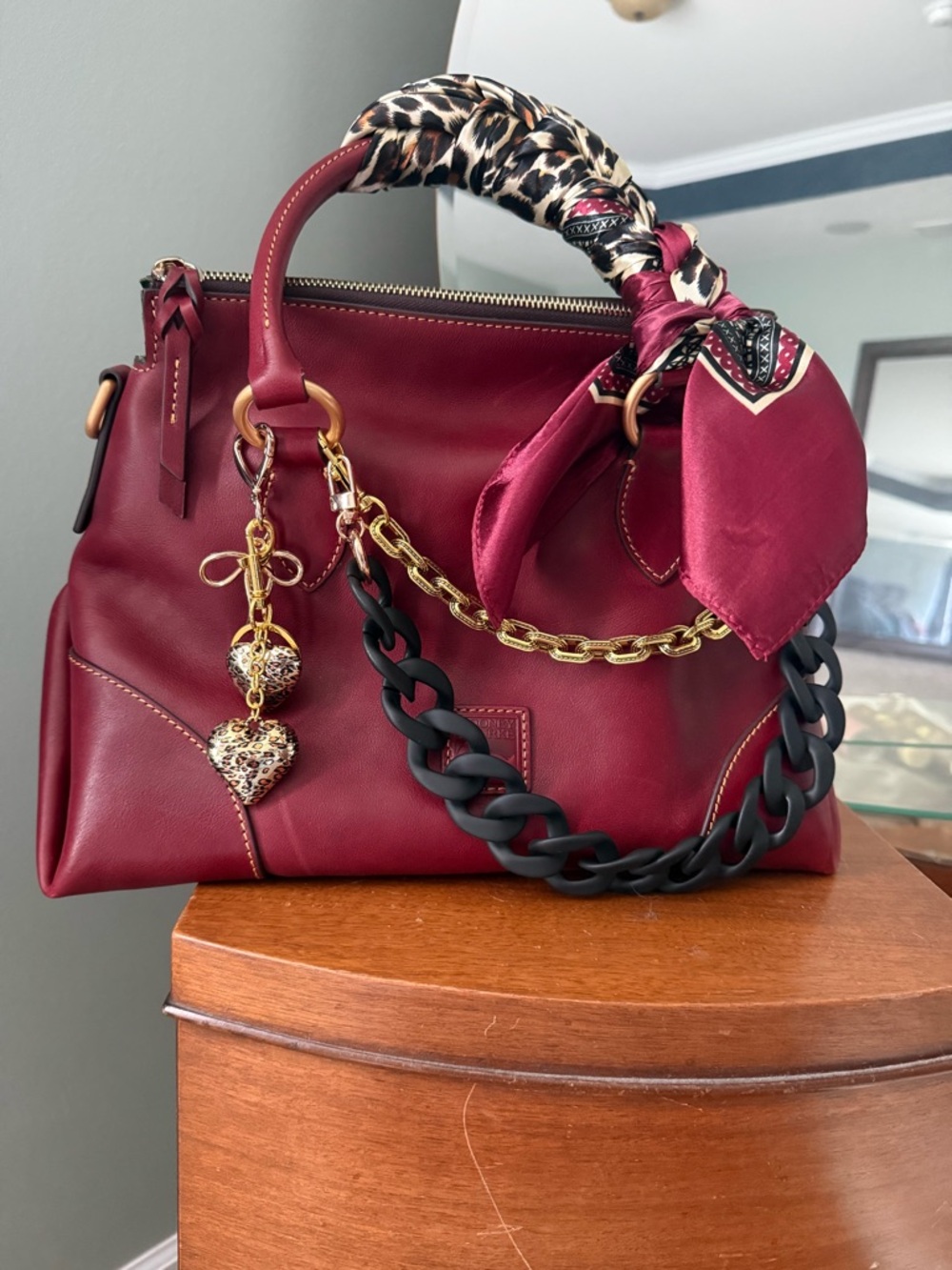 Dooney & Bourke Florentine Satchel 38 in Bourdeaux